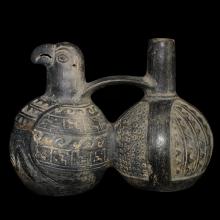 Vase à double corps à tête de perroquet